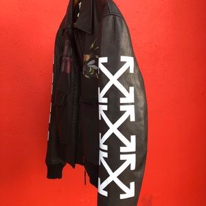 Off white Leather Jacket